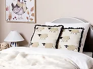 Dekokissen 2er Set BANNU 45 x 45 cm Bouclé Beige_1183723