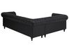 Canapé d'angle gauche 6 places en cuir PU noir CHESTERFIELD_709678