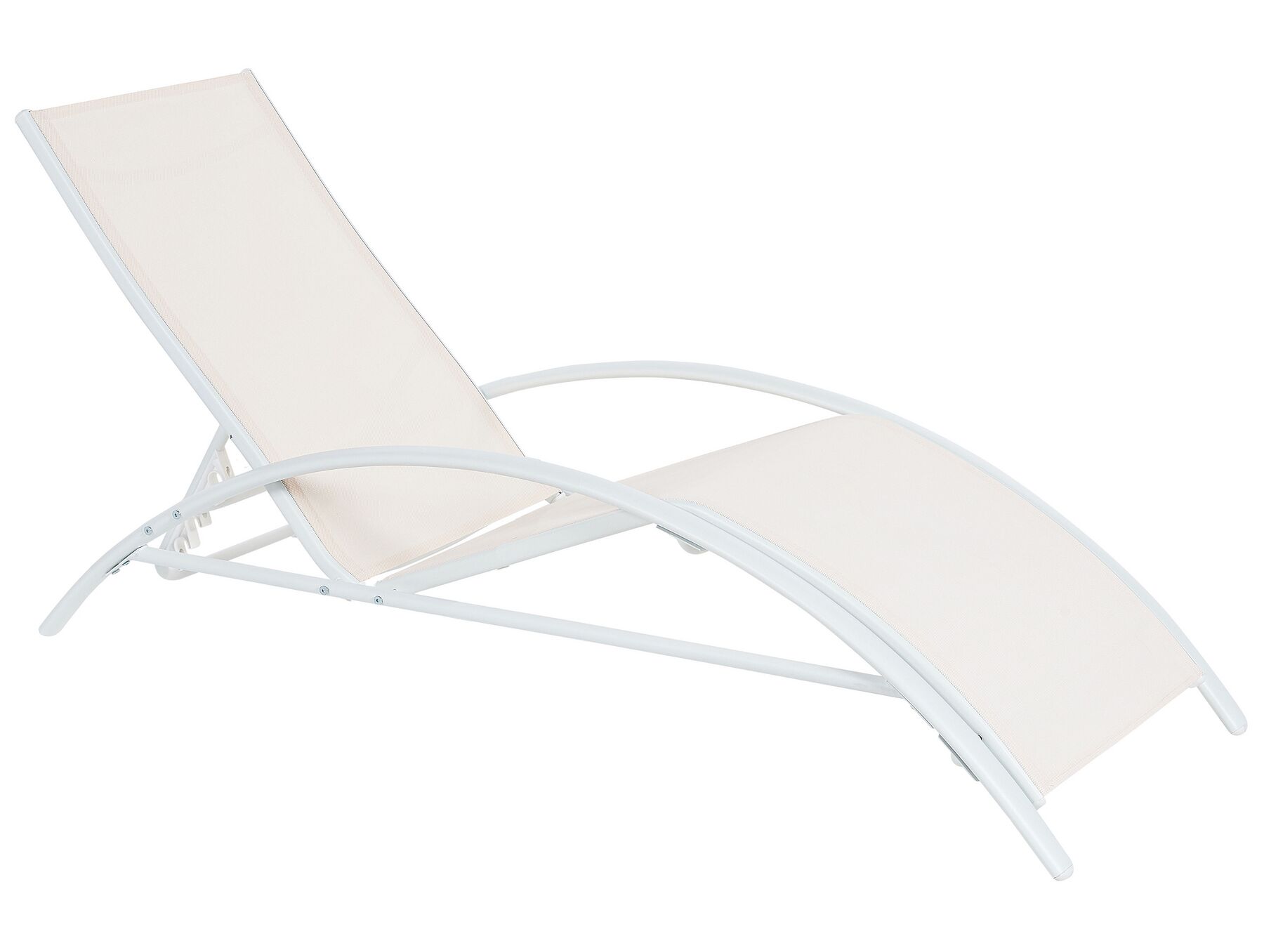 Steel Folding Garden Sun Lounger Beige GAETA_835721