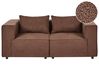 Sofa modułowa dla 2 osób AXEBO Boucle Brązowy