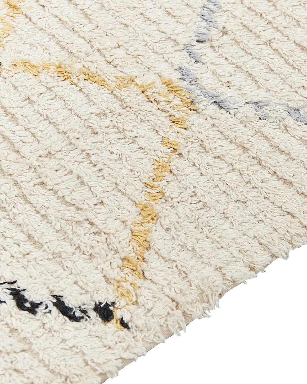 Tappeto TEZPUR Beige 80 x 150 cm Cotone_839279