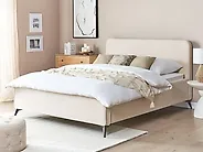 Letto Velluto a coste VALOGNES 160 x 200 cm Beige chiaro_1188042