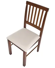 Set di 2 sedie da pranzo ORONO Legno Marrone scuro/Beige chiaro_1076373