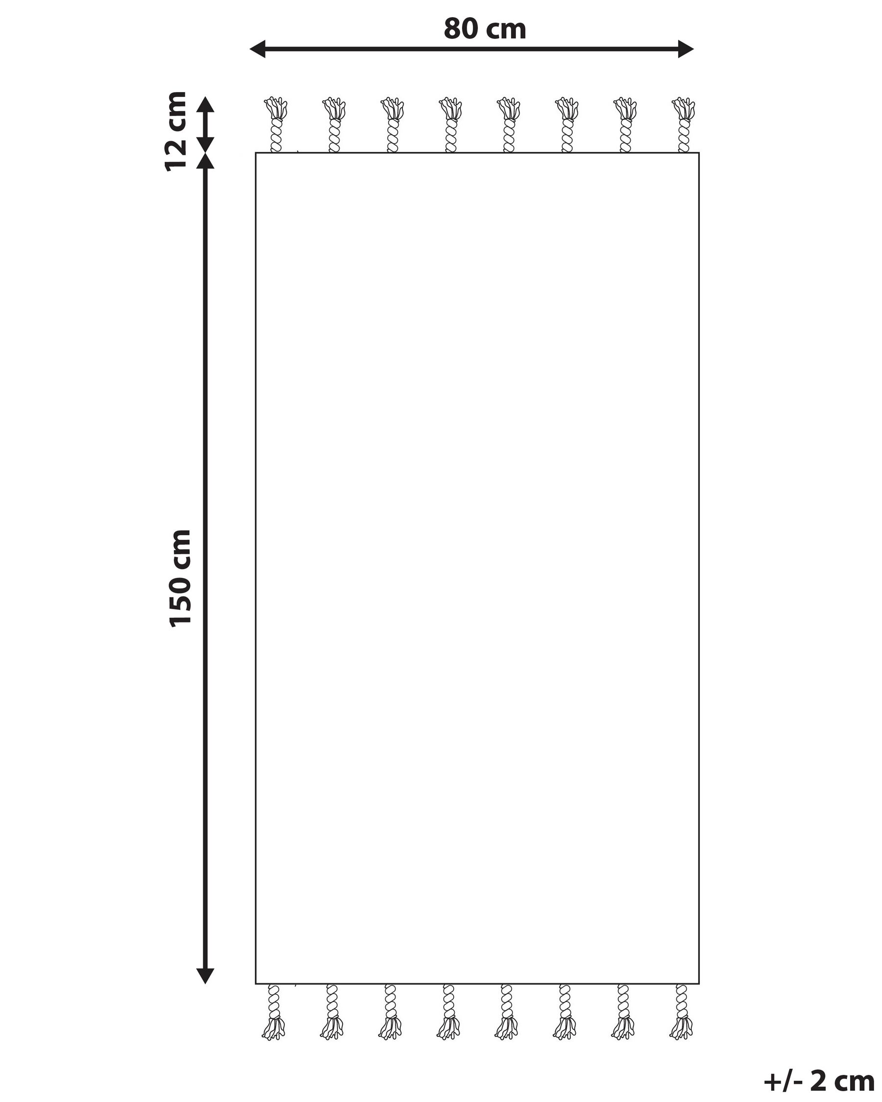 Cotton Area Rug 80 x 150 cm Beige CORUM_839412