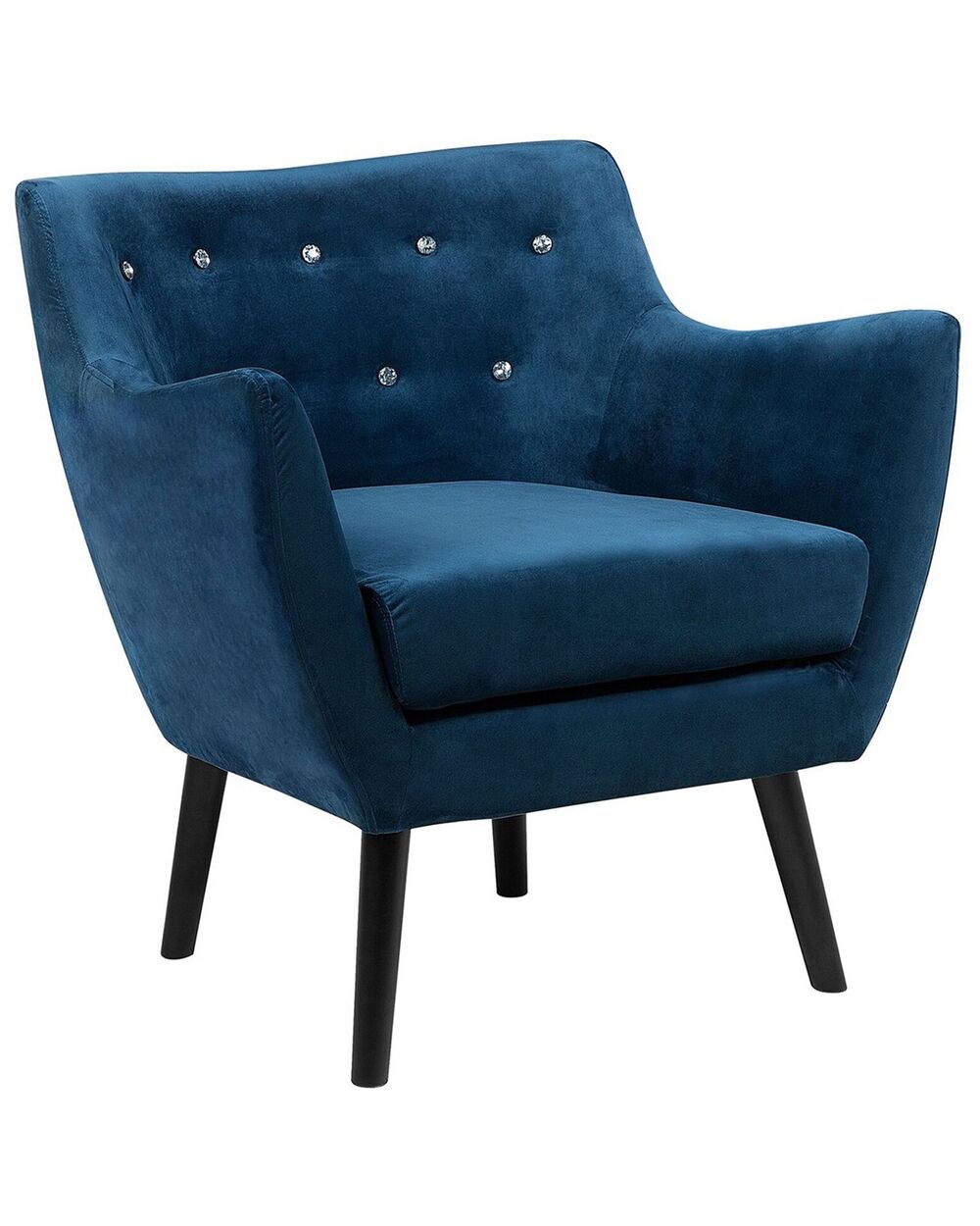 Velvet chair blue sale