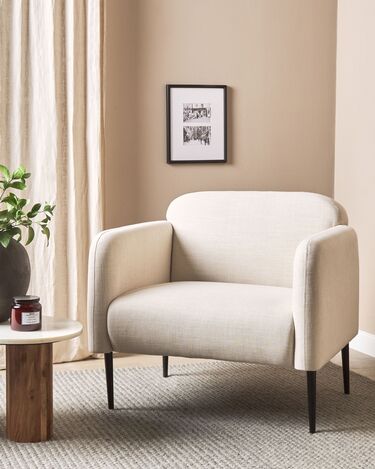 Fabric Armchair Beige STOUBY