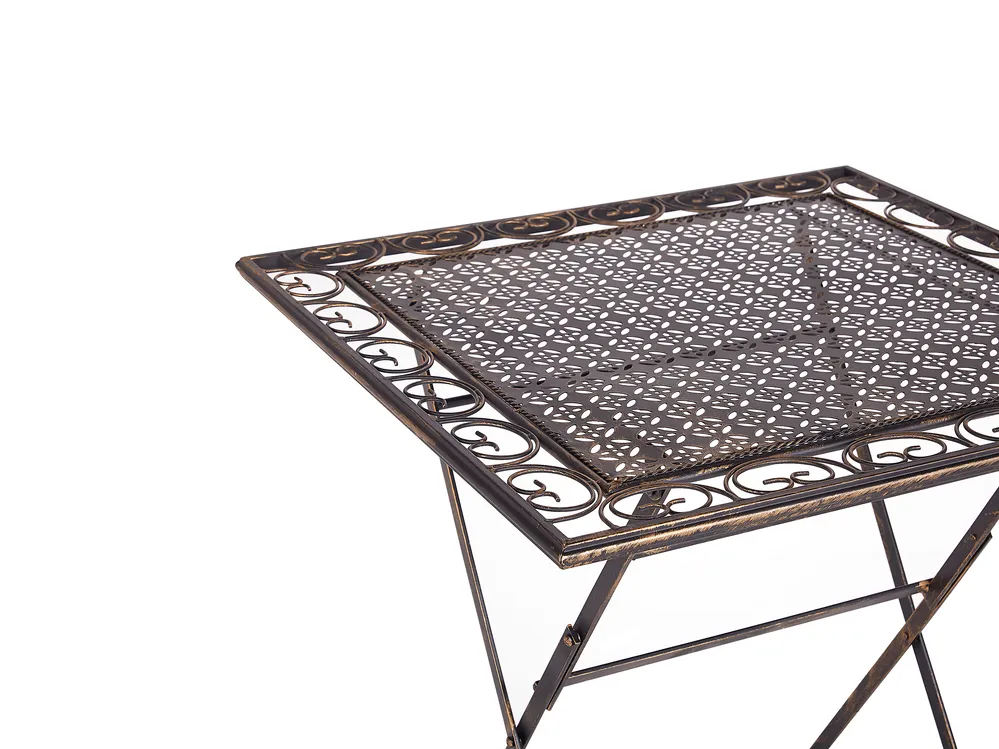 Bistro Table BORMIO 70 cm 70 cm Metal Black_806697