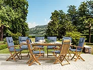 Set di 8 Cuscini Schiena/Seduta MAUI 40 x 54 cm Blu_1169912