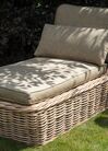 Gartenliege Rattan naturfarben Auflage taupe BELSITO _928032