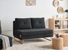 Sofa Bed 3 Seater JERSLEV Fabric Black