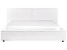 Boucle EU King Size Bed White LINARDS_930533