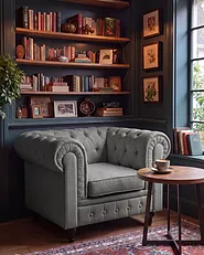 Fotel CHESTERFIELD Jasnoszary_1151218