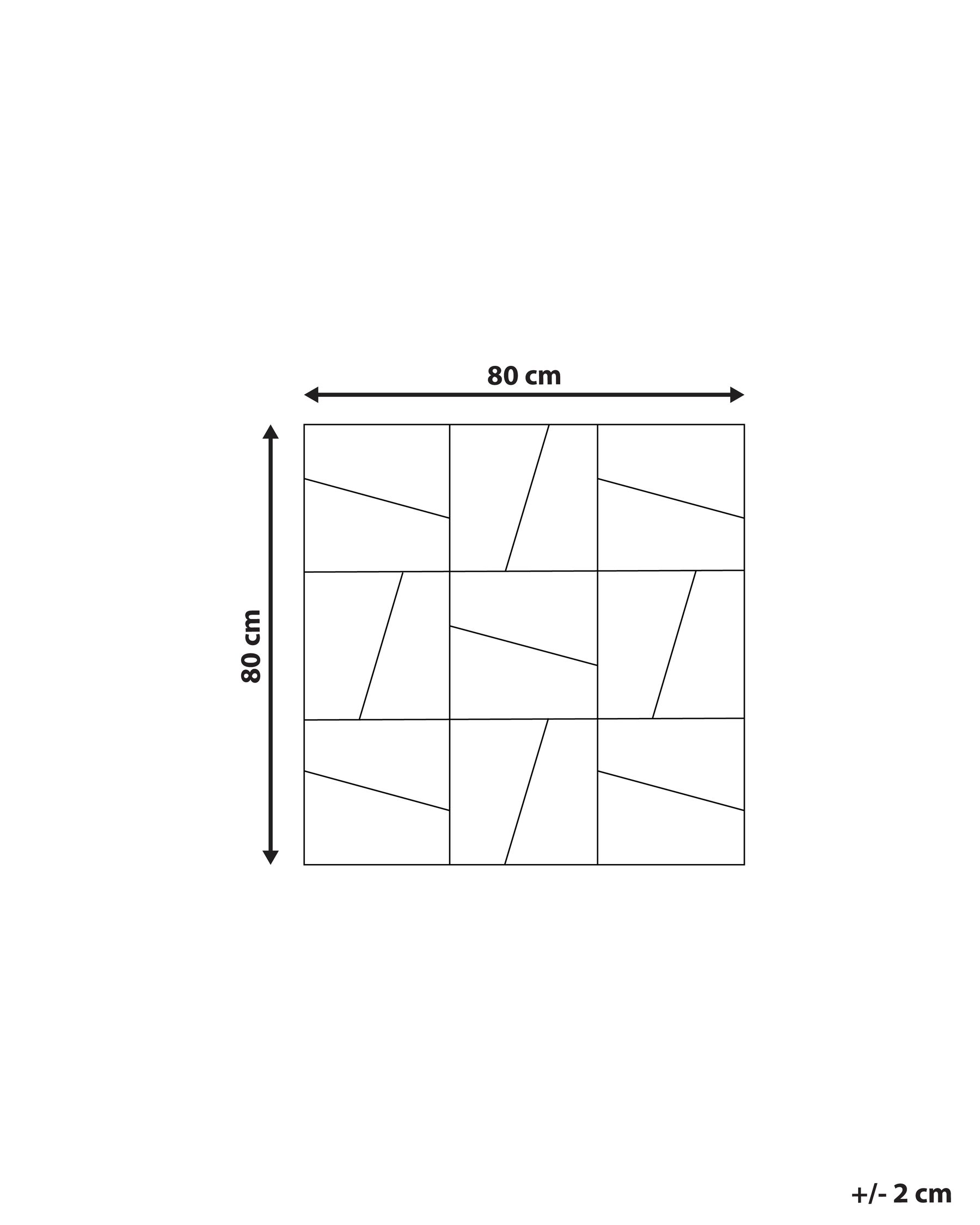 Lustro ścienne ANCEMONT 80 cm 80 cm Srebrny_953317