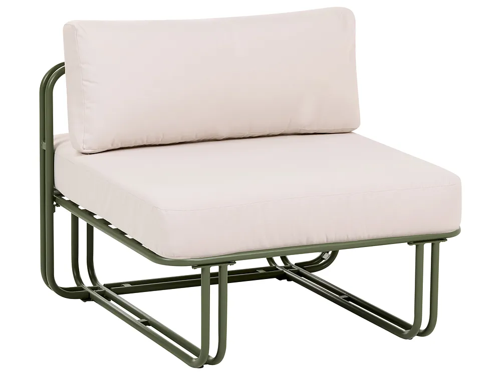 Garden Lounge Set with Table and Ottoman 3 Seater CAMEROTA  Metal Green_1156443
