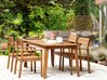 Set di tavolo e 4 sedie da giardino legno acacia chiaro FORNELLI_836353