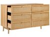 6 Drawer Chest Light Wood NIVO_934145