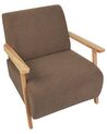 Fauteuil en bouclé marron LESJA_926399