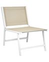 Lot de 2 chaises de jardin avec repose-pieds beige MARCEDDI_928418