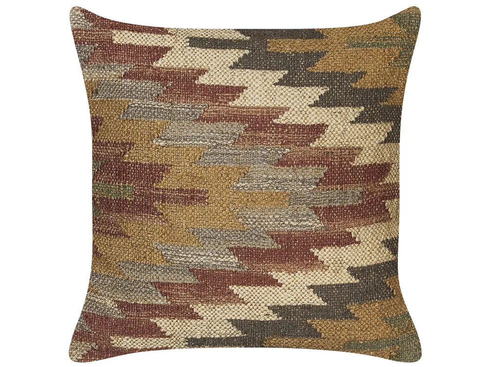 Set of 2 Decorative Cushions DEEPOR 45 x 45 cm Jute Multicolour Oriental Pattern_848030