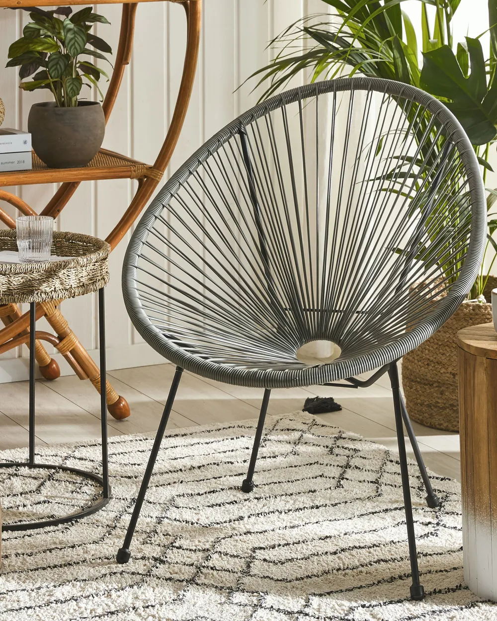 Sedia da giardino ACAPULCO II Rattan sintetico (PE) Grigio scuro_795145