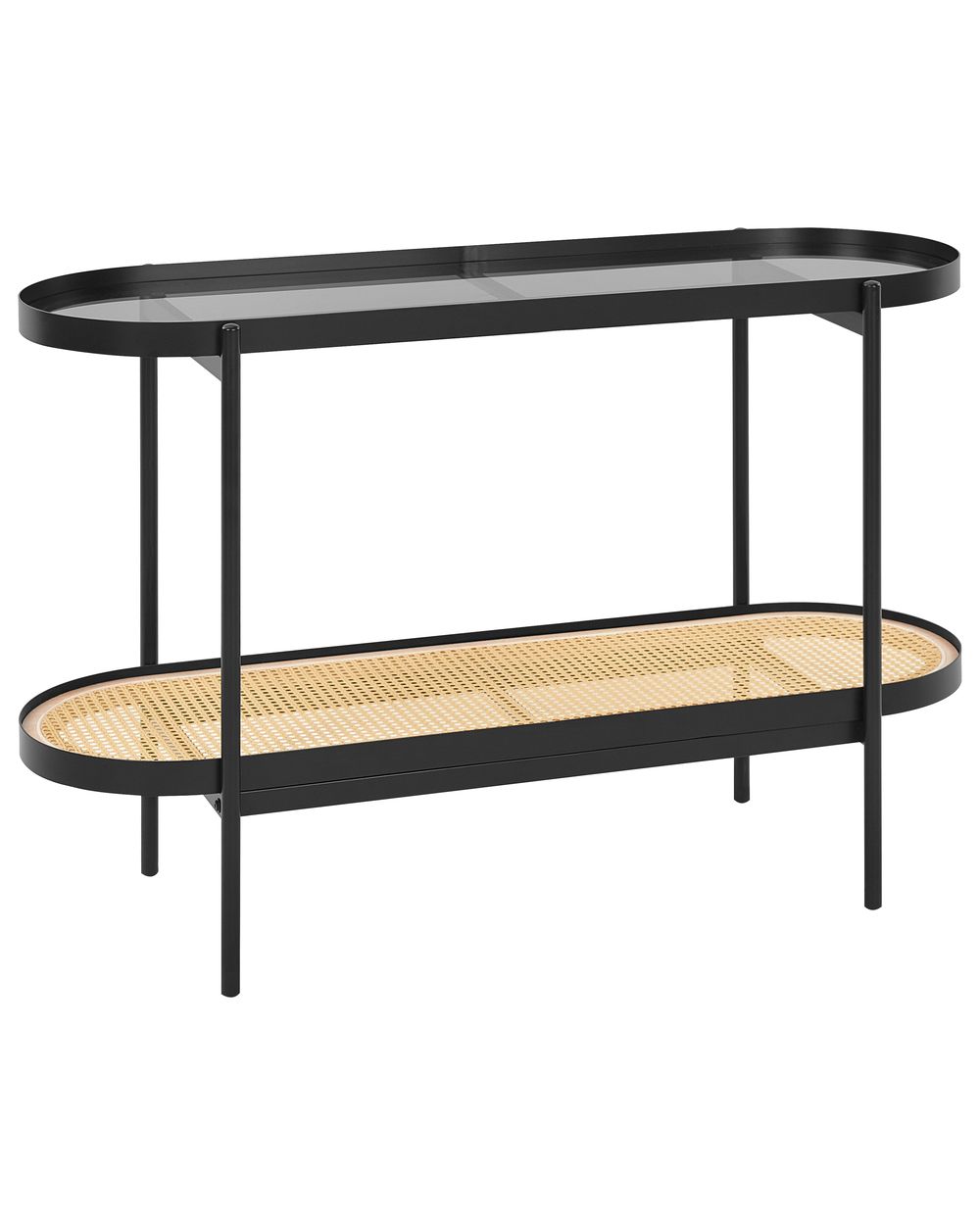 Black glass console discount