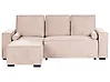 Eckschlafsofa EDANE mit Stauraum Stoff Beige rechtsseitig