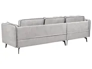 Corner Sofa 3 Seater ALTAN Velvet Light Grey Right Hand_878535