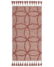 Tappeto KIRSEHIR Rosso 80 x 150 cm Cotone_848796