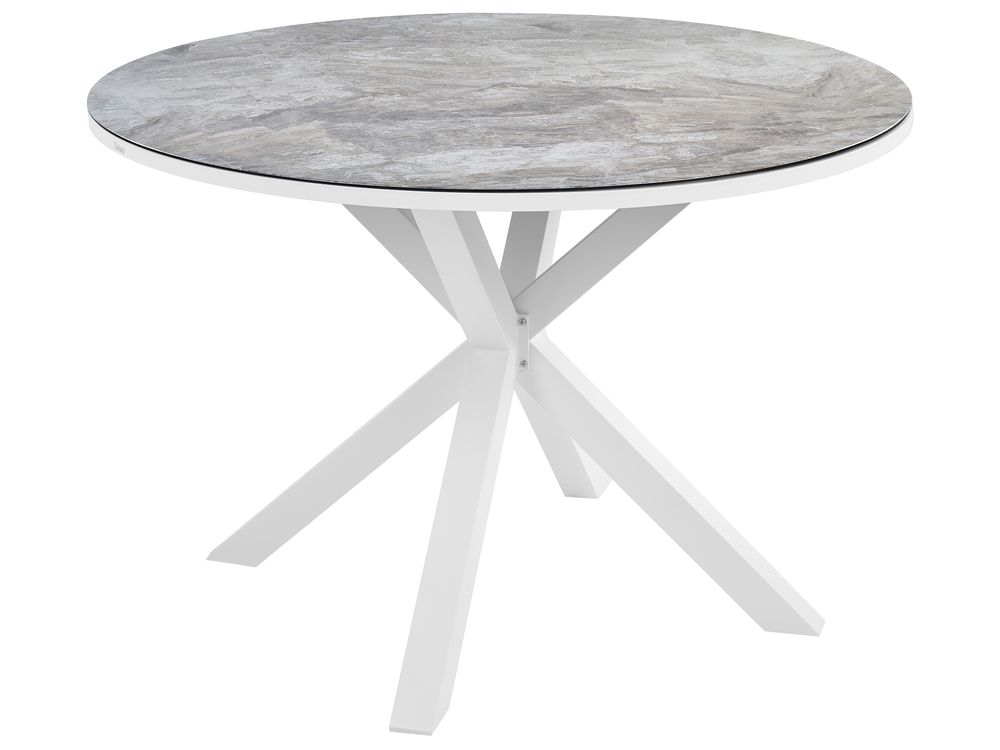 Tavolo da pranzo da giardino MALETTO 120 cm 120 cm Vetro Grigio scuro