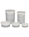 Set of 5 Willow Baskets Grey VAKARI_939899