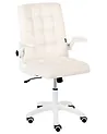 Chaise de bureau DANDY Velours Blanc cassé