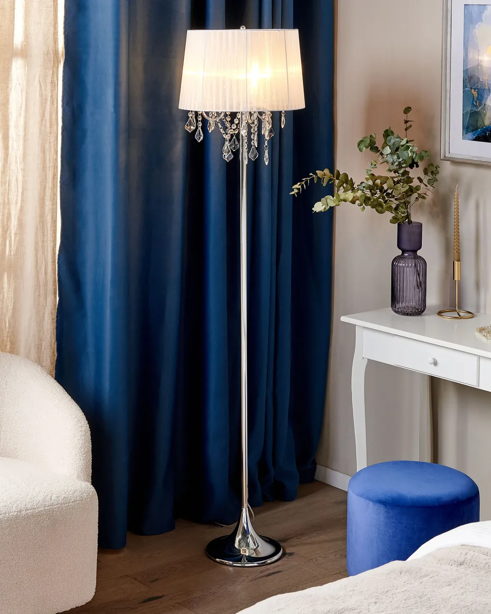 Floor Lamp EVANS Metal White