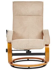 Massage Chair HERO with Footstool Fabric Beige_964750