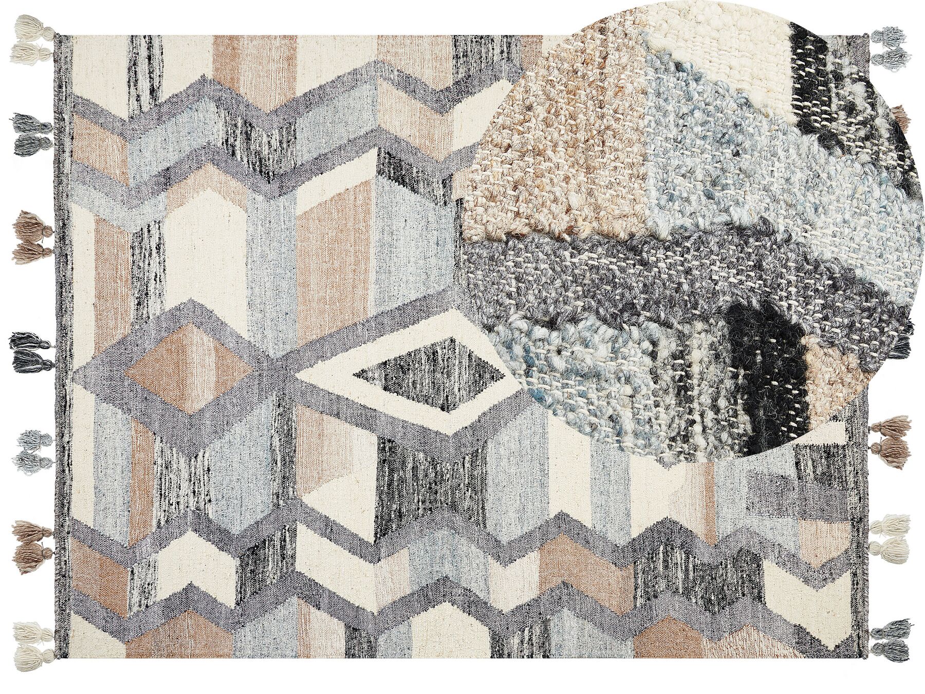 Vlněný kelimový koberec 160 x 230 cm vícebarevný AYGEZARD_859203