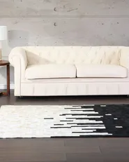 Tappeto BOLU Nero 160 x 230 cm Pelle naturale_212683