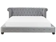 Bed Velvet CAVAILLON 180 x 200 cm (EU Super King) Light Grey_791644