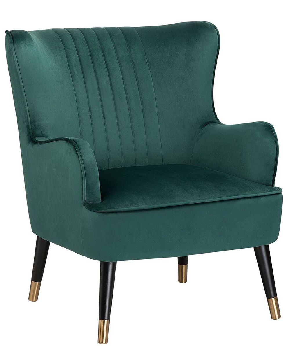 Velvet winged armchair discount