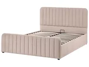 Ottoman Bed LUNAN Boucle Beige 140 x 200 cm (EU Double)_1048429