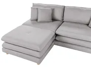 Sofa 2 Seater HEDEN with Ottoman Fabric Grey_950673