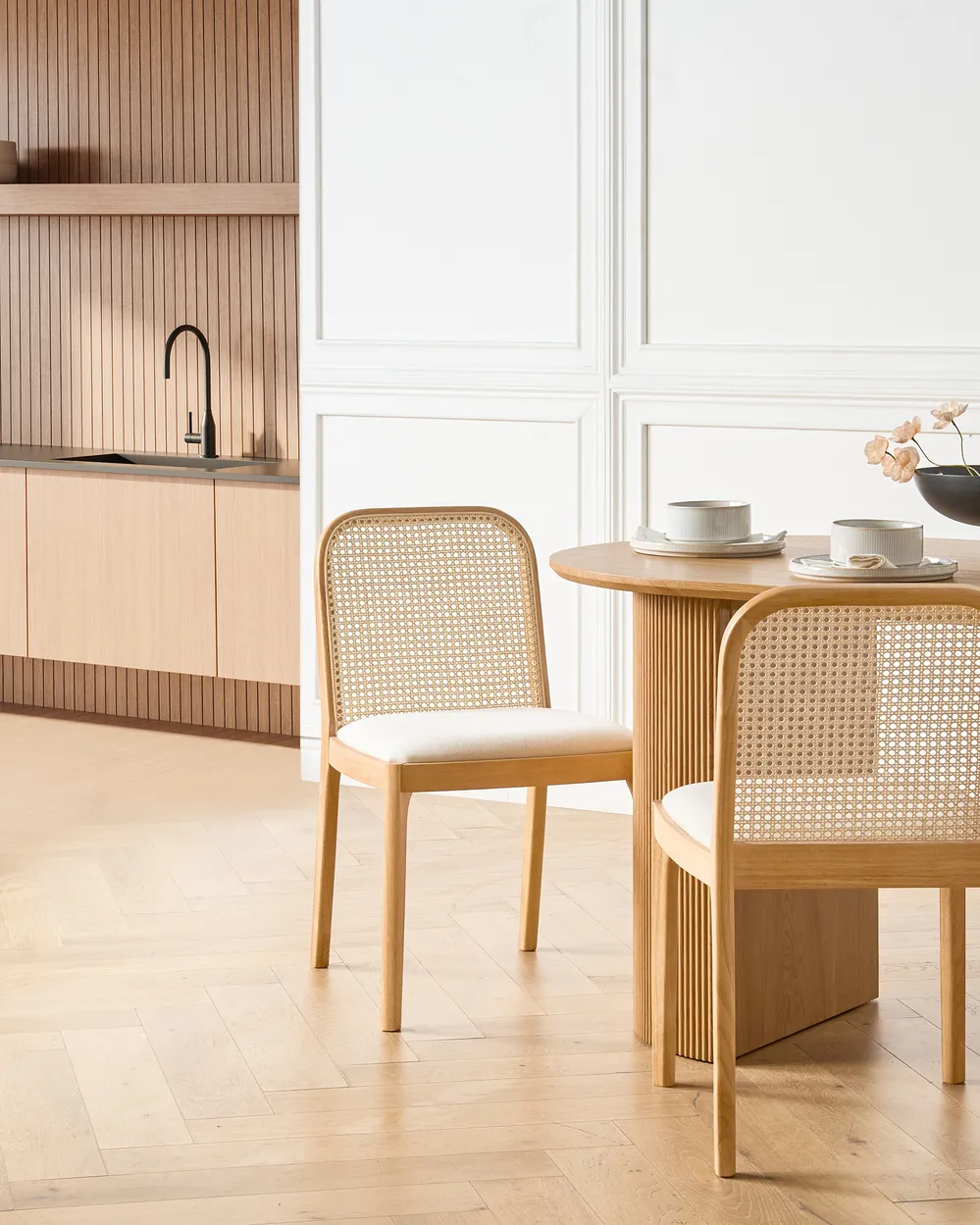 Set of Dining Chairs EDINA Light Brown