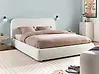 Ottoman Bed BLAGNAC Fabric Off-White 160 x 200 cm (EU King Size)