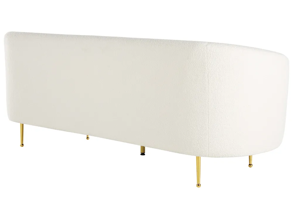 Living Room Set 6 Seater LOEN Boucle White_831507