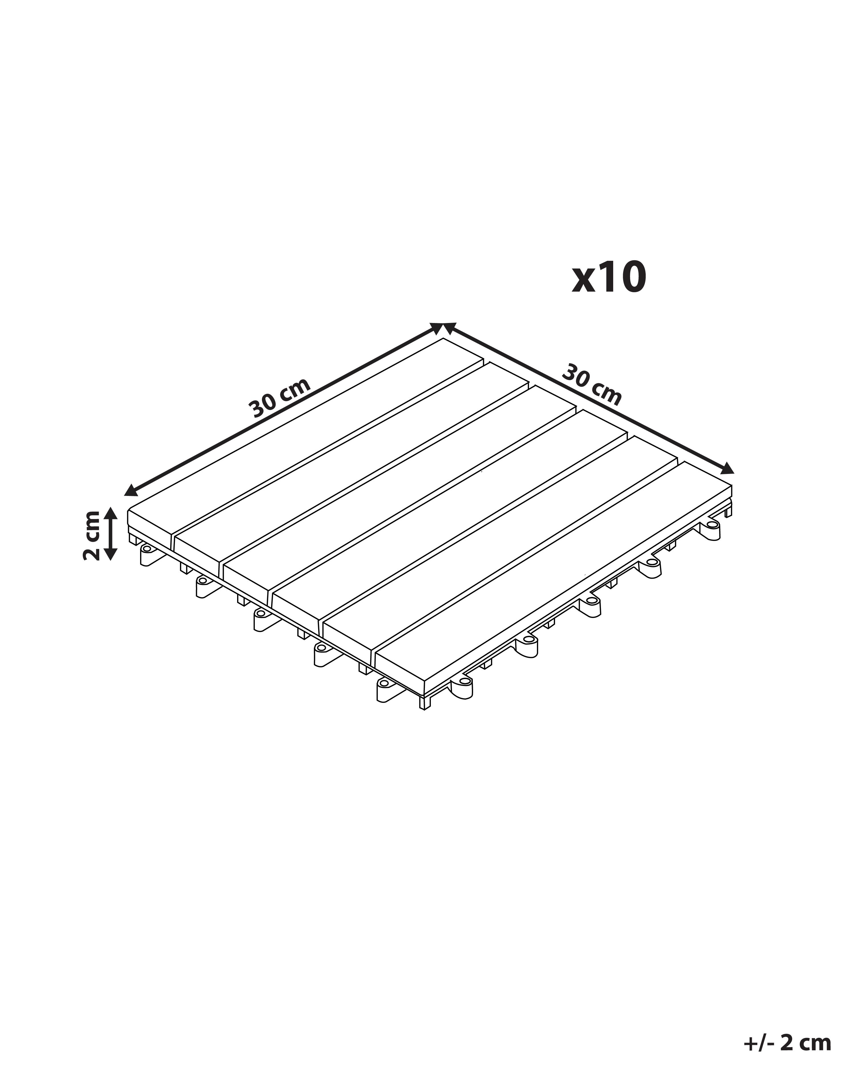 Caillebotis ACCETTURA Bois d'acacia certifié Gris | Beliani.fr
