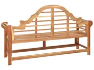 Garden Bench with Cushion MARLBORO 180 cm Acacia Wood Blue_1153739