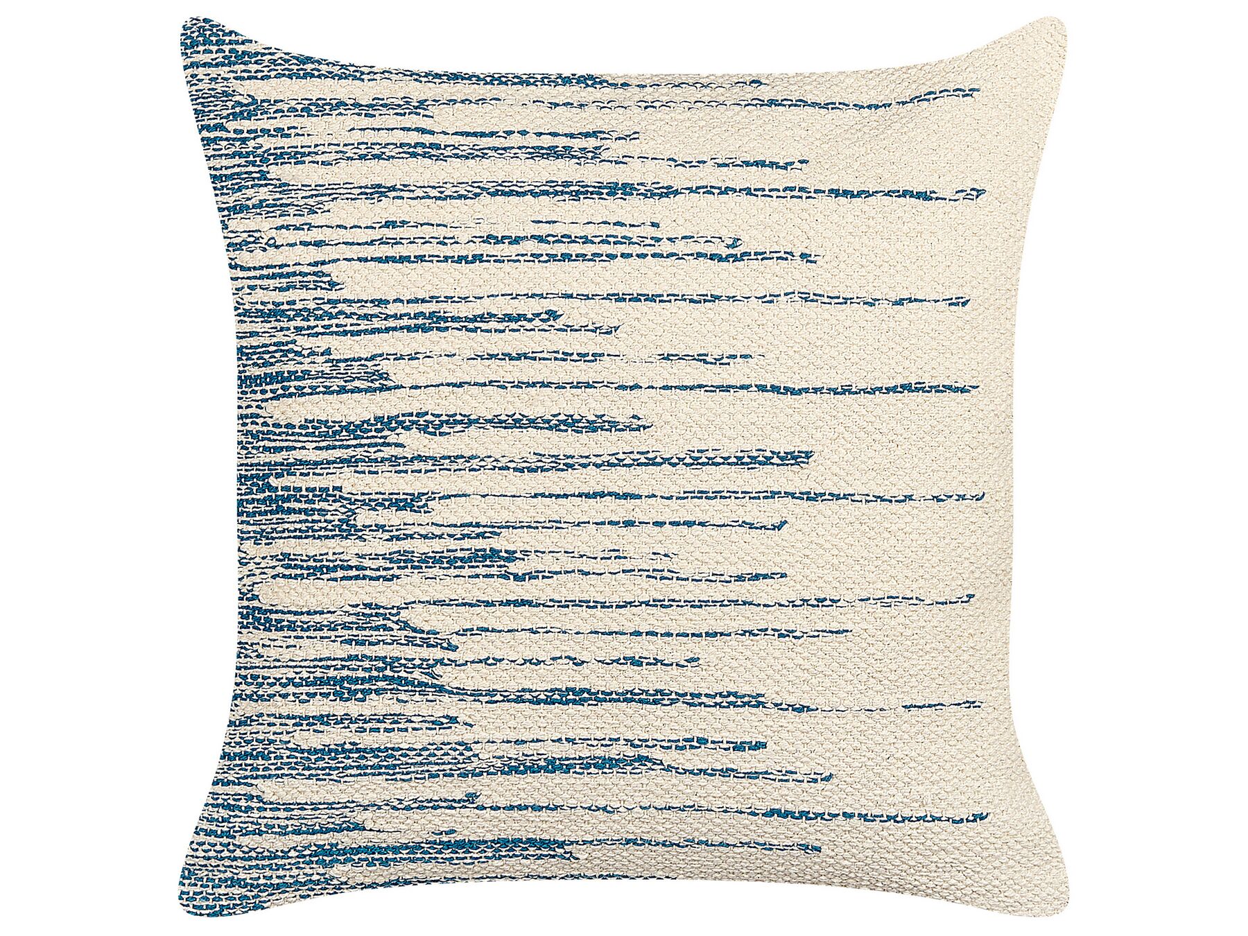 Cojín de algodón beige/azul 45 x 45 cm RIVINA_839951