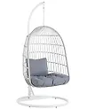 Hanging Chair with Stand ALLERA Metal White