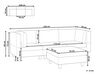 3-Sitzer Sofa Leinenoptik cremeweiss mit Ottomane UNSTAD_893456