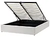 Ottoman Bed without Headboard DINAN Fabric Off-White 140 x 200 cm (EU Double)
