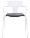 Set of 2 Dining Chairs White and Black MANSON_930106