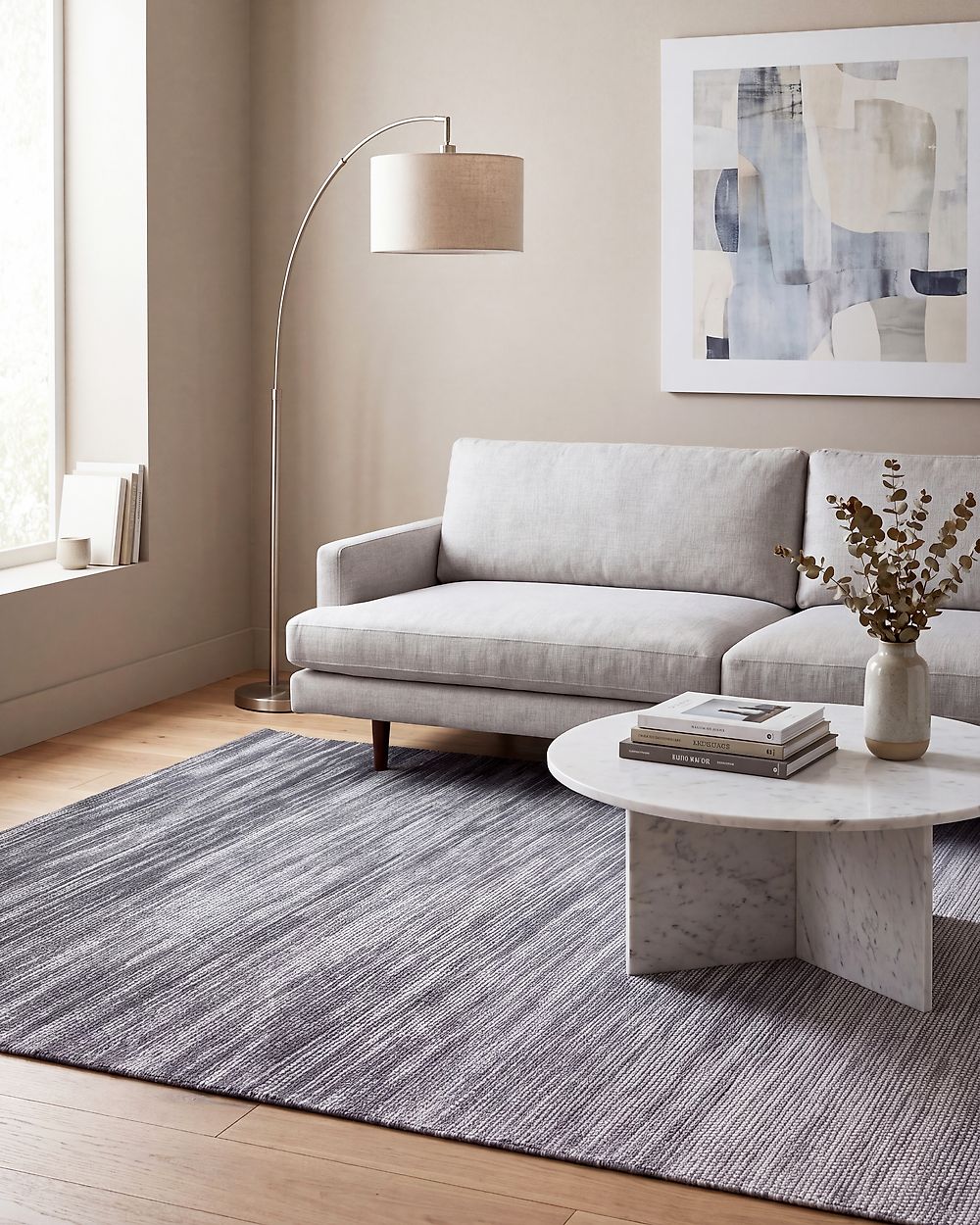 Rug KAPAKLI Grey 140 x 200 cm Wool